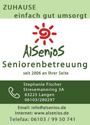 AlSenioS-Alltags- und Senioren-Service, Inh. Stephanie Fischer, Stresemannring 3A, 63225 Langen
